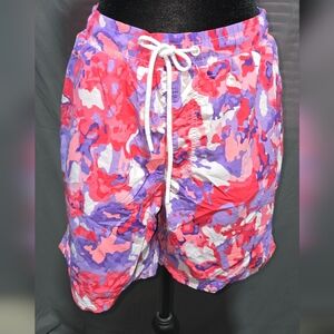 Colorful Camouflage Drawstring Shorts